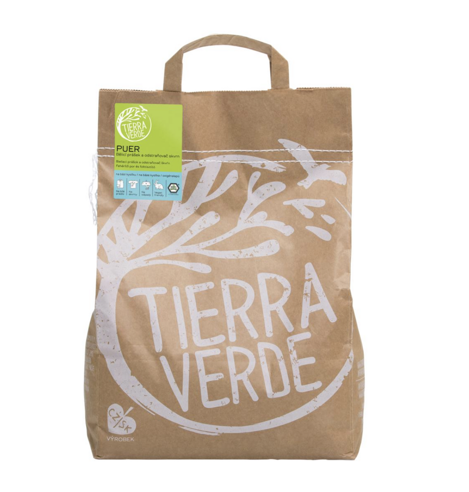 ЕКО КИСЛОРОДНА БЕЛИНА - PUER прах за избелване и отстраняване на петна